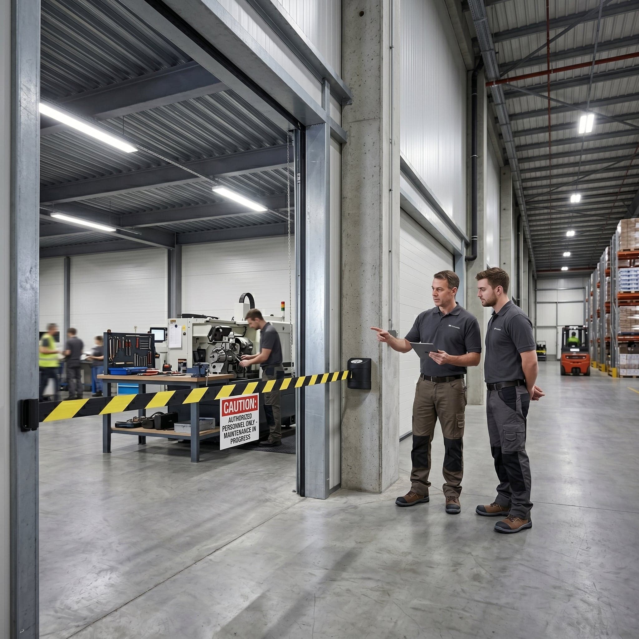 Wall Mounted Belt Barrier 10m – Tough ABS Housing, 6 Belt Colours, Warehouse & Loading Bay — image 3
