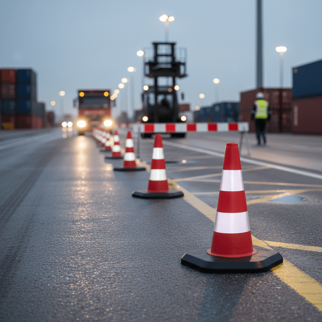 Traffic Cone 500mm PVC – Double Reflective Bands, 380mm Base, TS EN 13422 Road Safety Cone — image 2