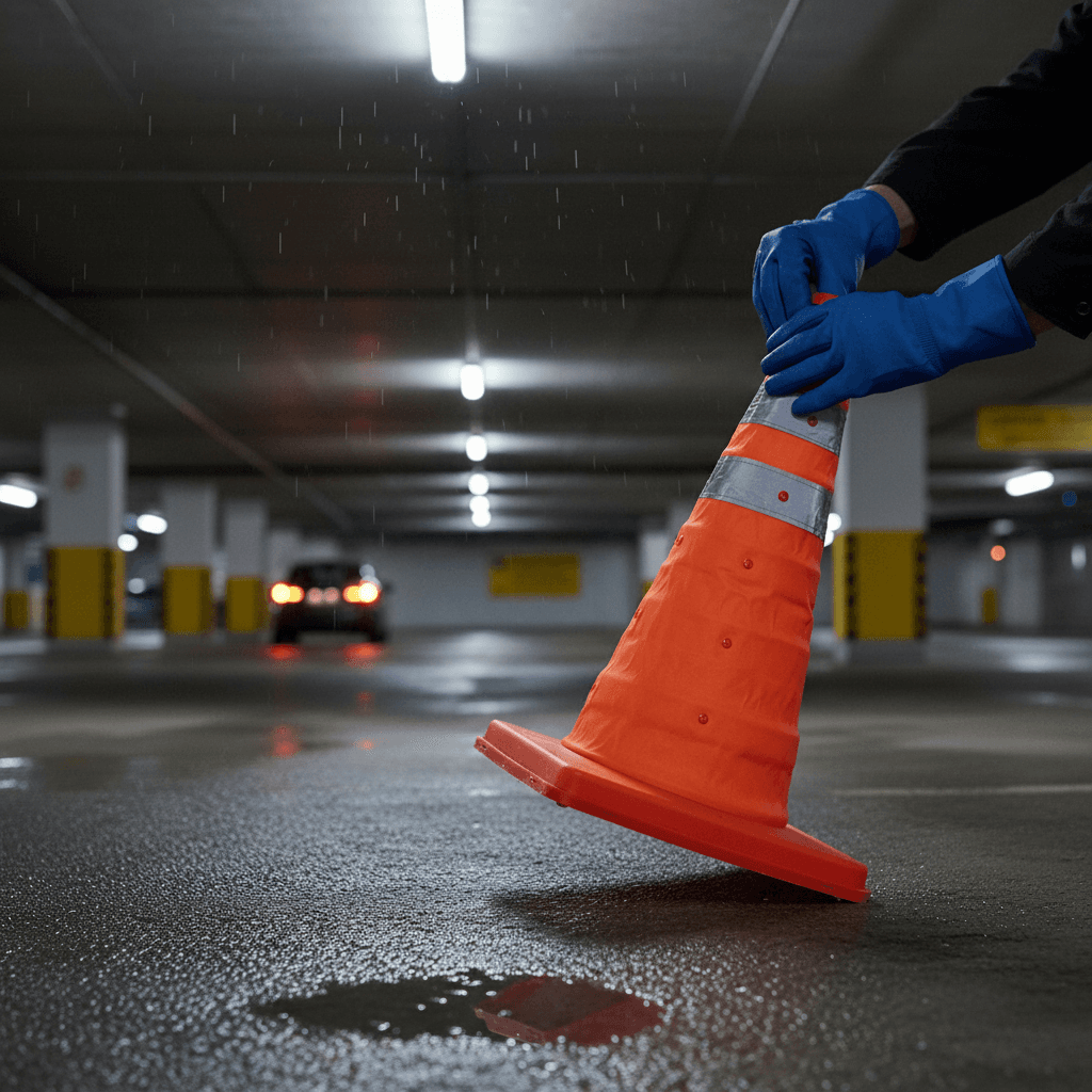 Foldable Traffic Cone 40cm – Collapsible Reflective Emergency Cone for Car, Roadside & Sports