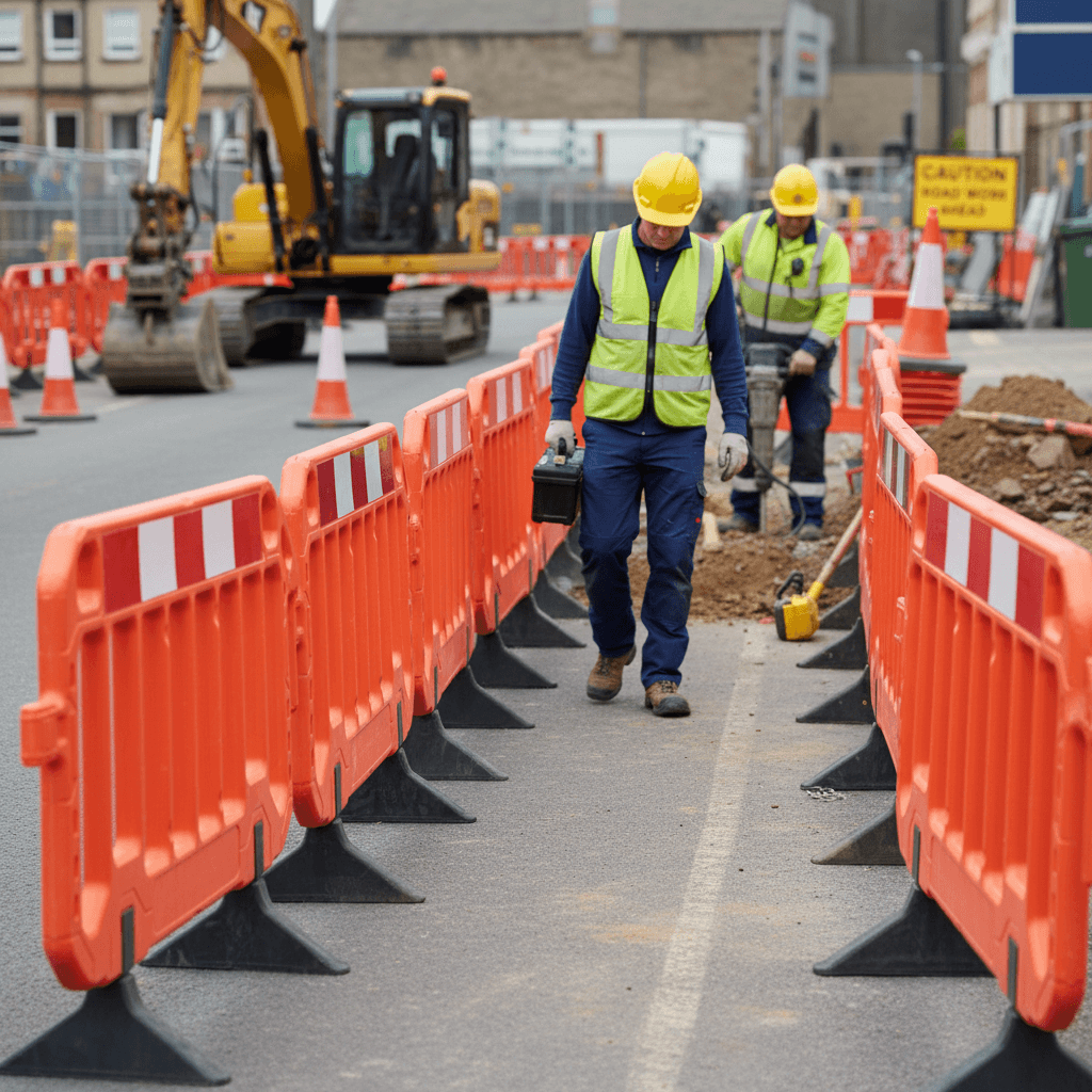 Chapter 8 Pedestrian Barrier – Class C Wind Resistant, Stackable Hook and Eye Site Safety Barrier, Orange — image 2