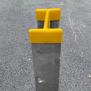 Light Slate Gray Yellow Top Cap for Armco RSJ Barrier Post