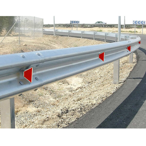 Dark Gray Red & White Reflectors For Armco Barrier