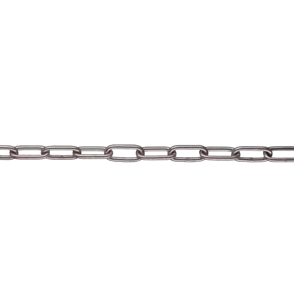 Dim Gray 6mm Galvanised Steel Barrier Chain - 25m Length