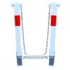Lavender Heavy Duty White & Red Removable Security Post Chain Set