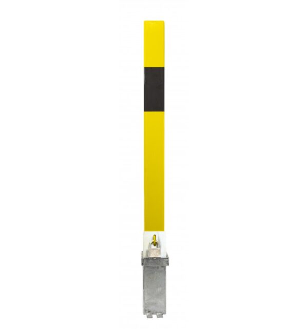 Light Gray Heavy Duty Removable Parking & Security Post - Yellow