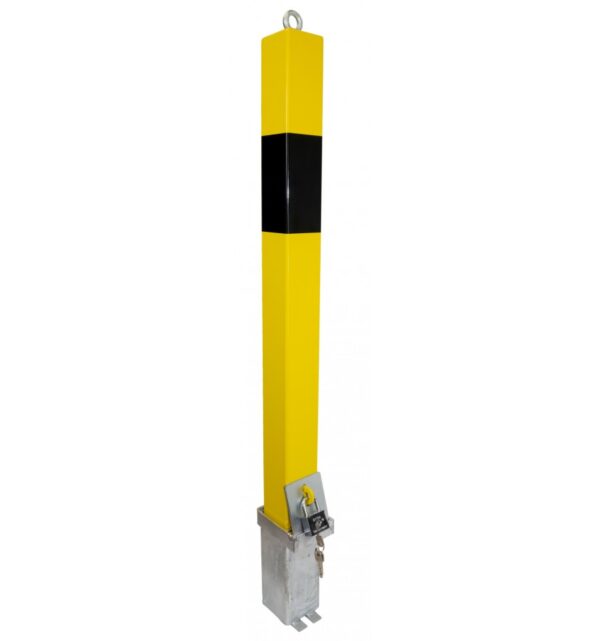 Goldenrod Heavy Duty Yellow Removable Parking & Security Post With Top Mounted Eyelet