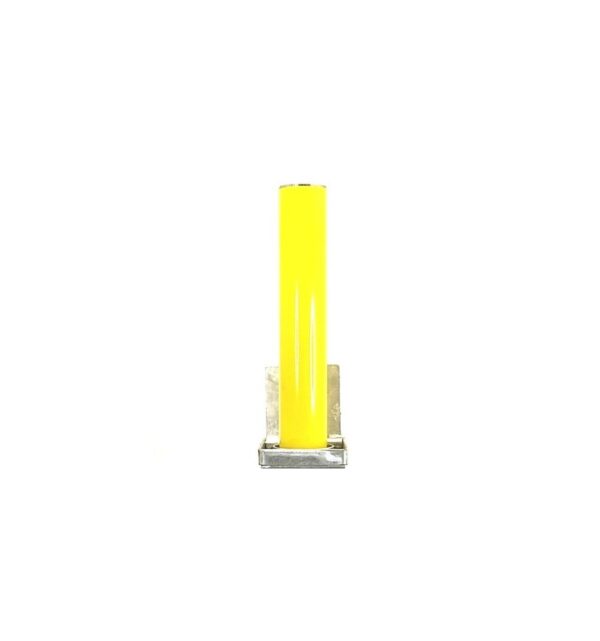Antique White Telescopic Security & Parking Post - Yellow