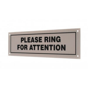 Dark Gray Please Ring For Attention Sign