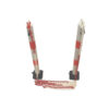 2 x 76mm Red & White Fold Down Parking Posts & Chain Kit