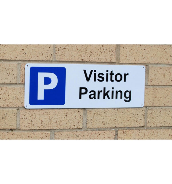 Rosy Brown Visitor Parking Sign