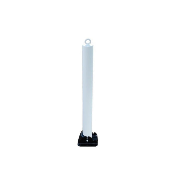 Light Gray 76mm Fold Down Parking Post With Integral Lock & Chain Eyelet