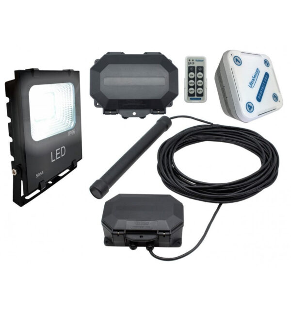 Dark Slate Gray Flood Light Long Range Wireless Driveway Metal Detecting Alarm with Outdoor & Indoor Receiver