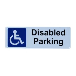 Light Steel Blue Disabled Parking Outdoor Wall Sign