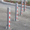 Light Slate Gray 900mm Retractable Post With integral Lock
