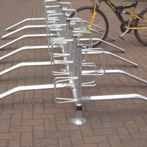Dim Gray Type E Double Sided Cycle Rack